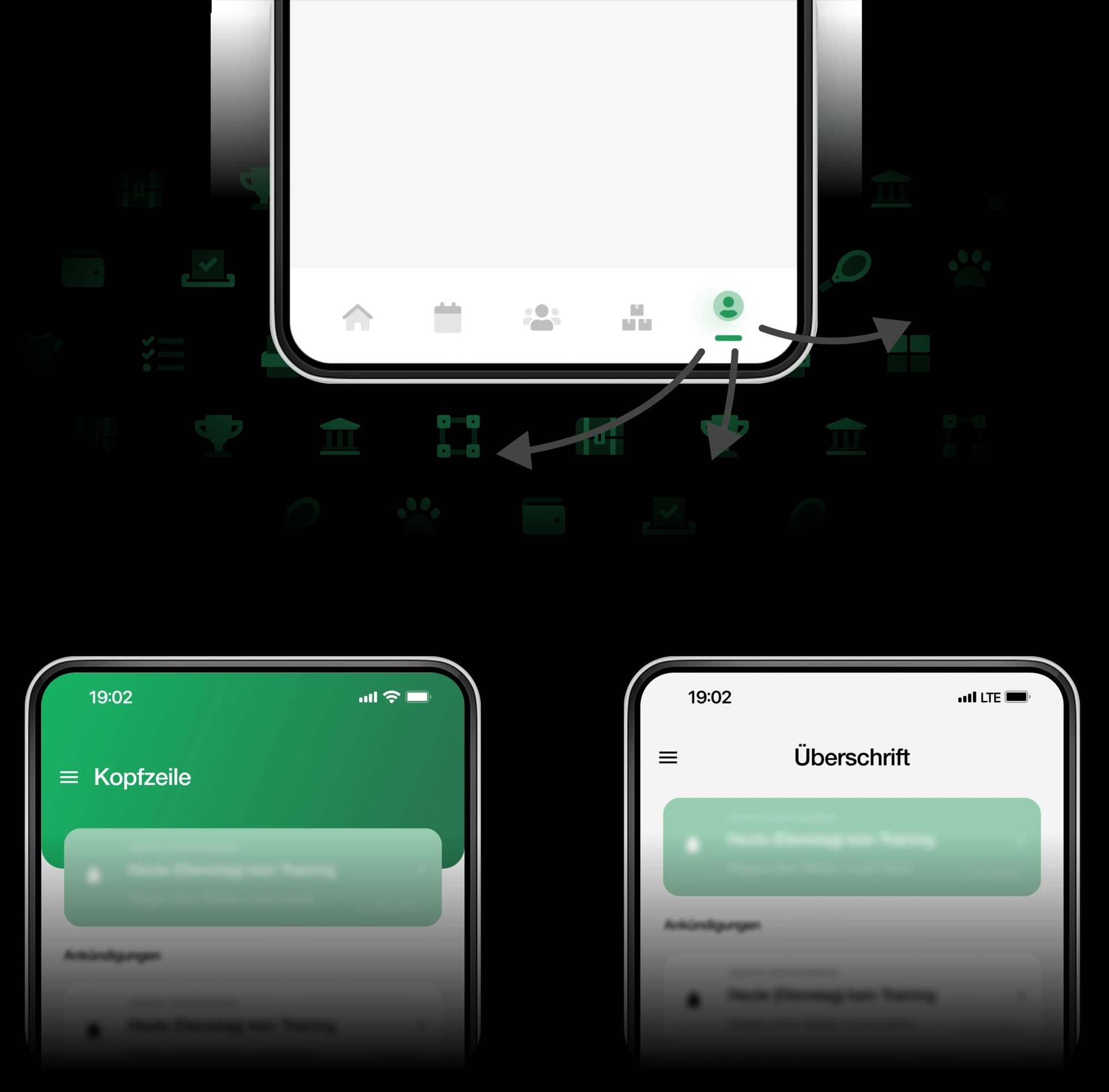Screenshot Vereins-App
